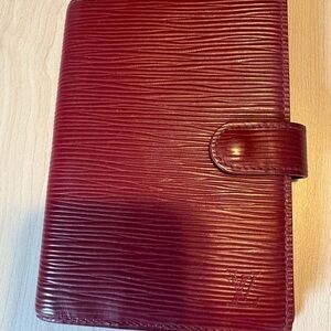 Louis Vuitton burgundy Epi Leather PM Agenda
